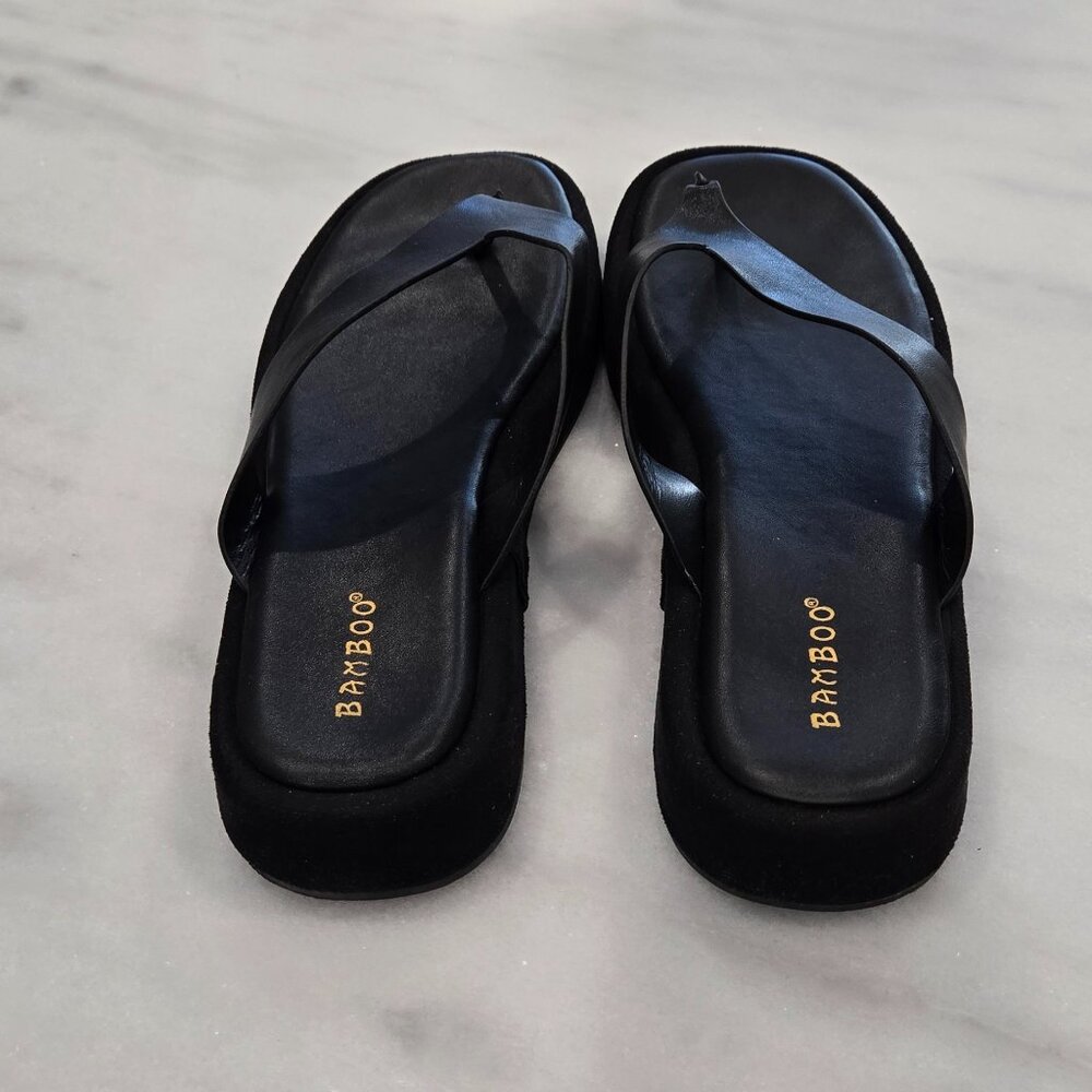 Bamboo Mayven - Black- Platform Sandals - Size 10 - EUC - Picture 6 of 6